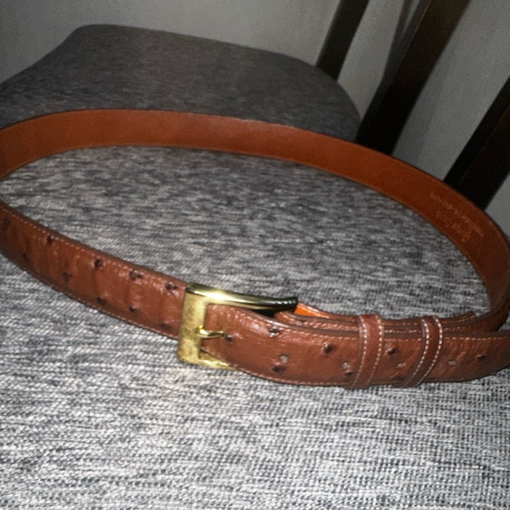 Men’s authentic ostrich belt size 38